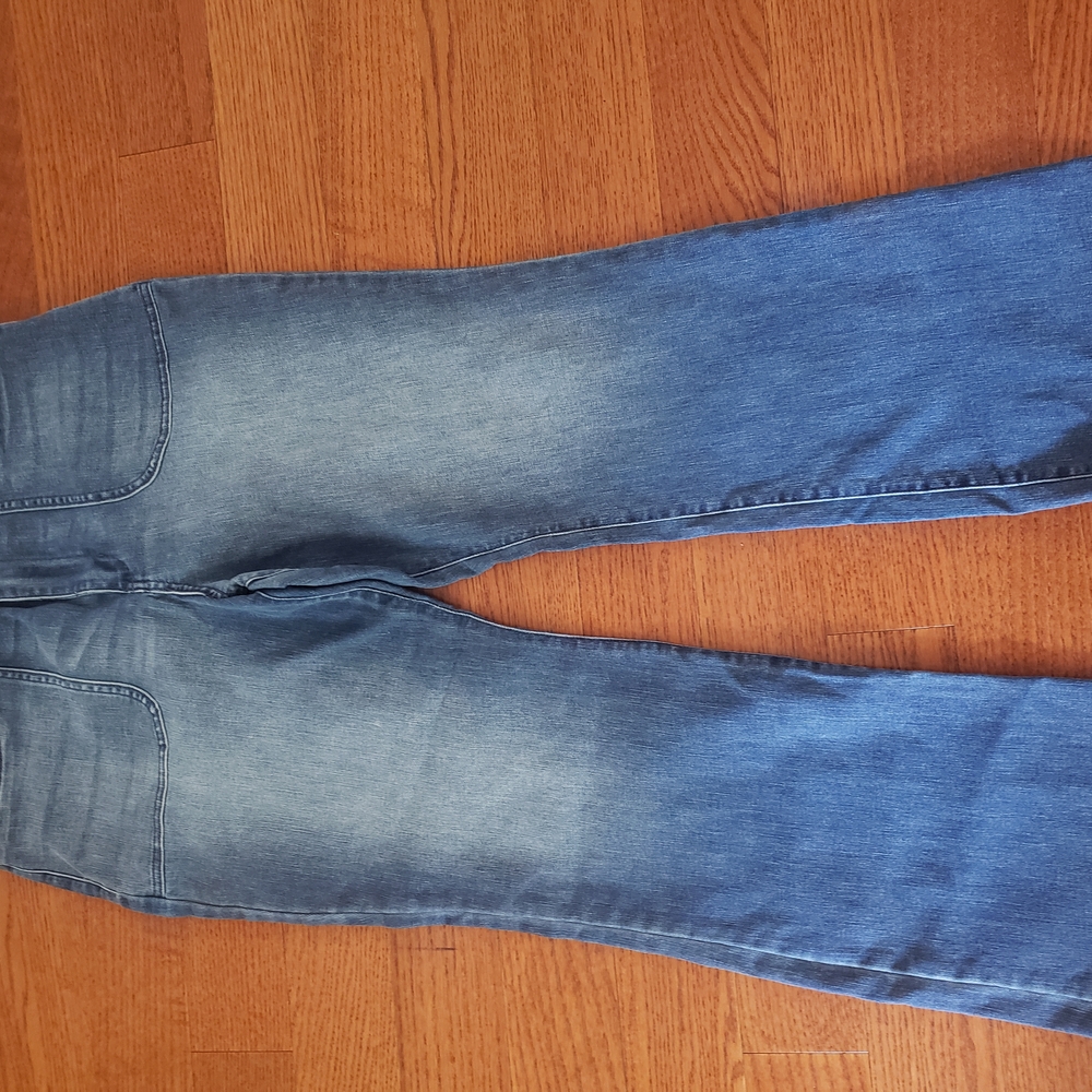 Blue Flare & Wide Leg Jeans with Gradient Fading